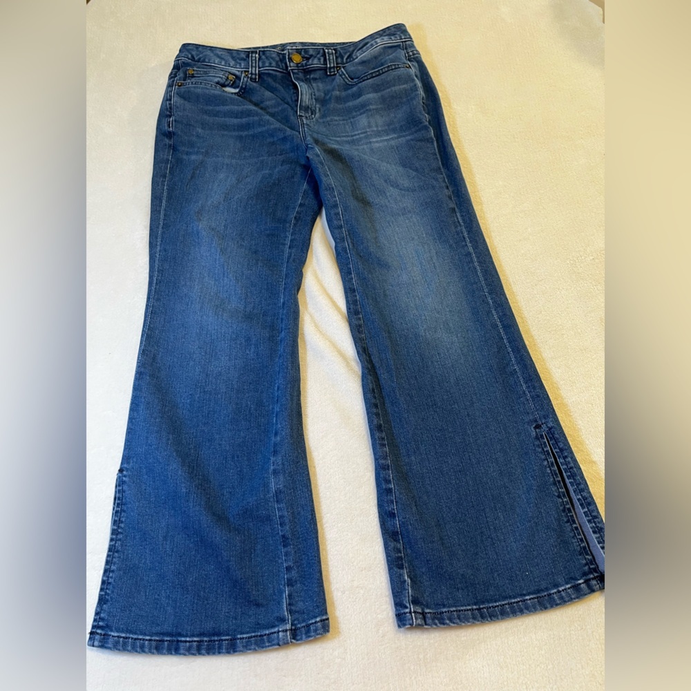 Michael Kors bellbottoms Jeans Women’s Size 6 Blue Stretch Mid Rise Denim